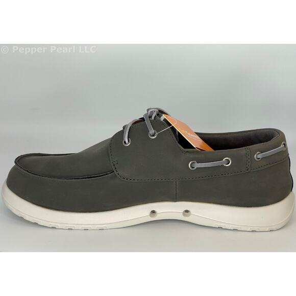 Deck Shoe Cruise Oiled Nubuck EVA Charcoal Men's Size 10 Soft Science Boat Beach - Picture 8 of 11